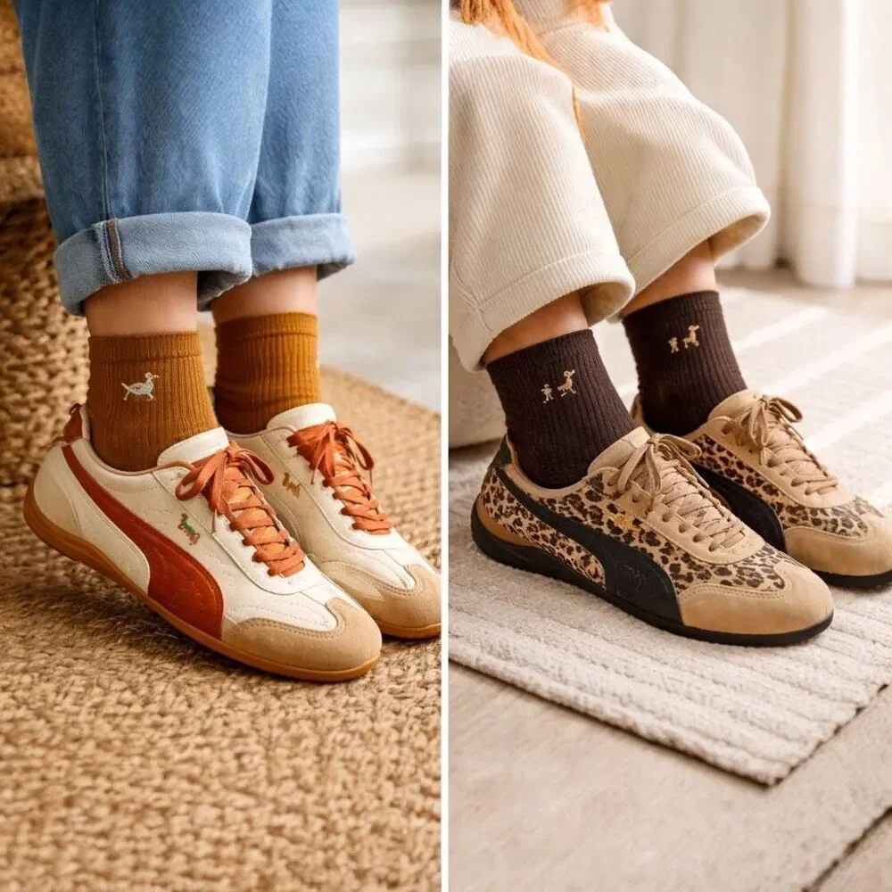 Anthropologie Trouser Icon Socks Set Hunting Dog Duck Earth Tone NWT